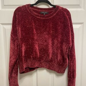 Red crop sweater